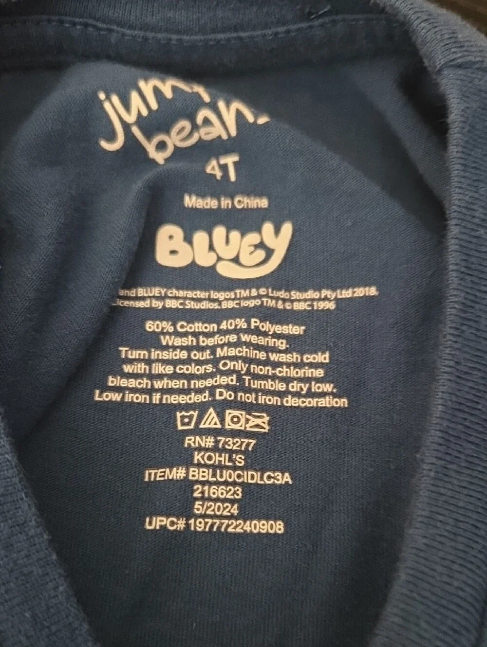 jumping beans Bluey Navy Blue Long Sleeve Tee